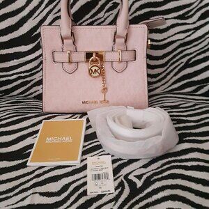 Michael Kors RARE RETIRED STYLE- SO DARN CUTE TINY PINK CROSSBODY BAG OR HANDLES